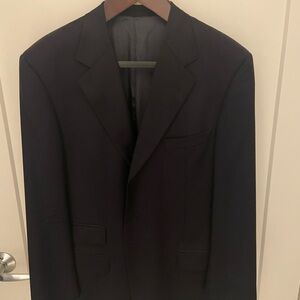 Gucci Vintage three button navy Blazer w/silver “GG” buttons.